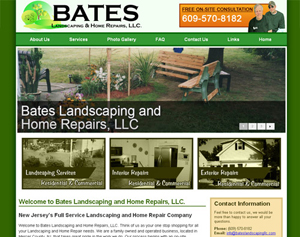 Bates Landscaping and Home Repairs Web Site Shot